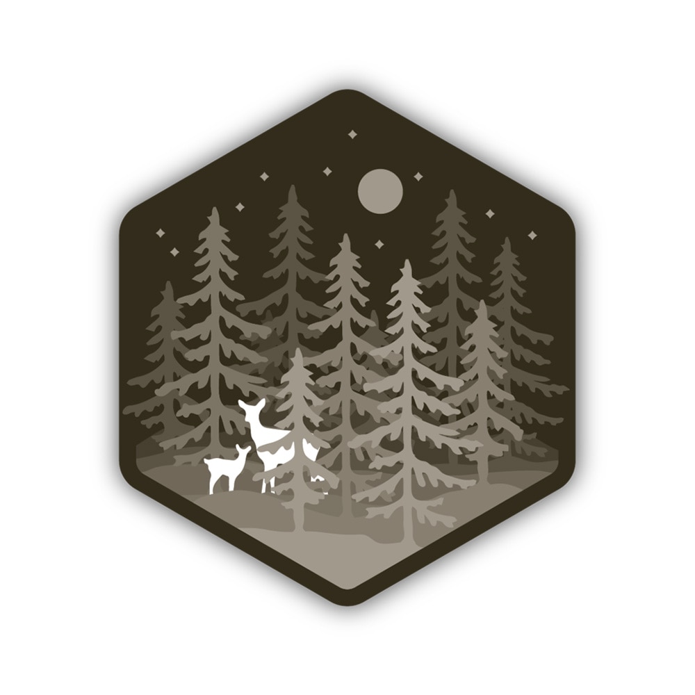 Stickers Northwest, 3", Sticker, Night Deer Scene